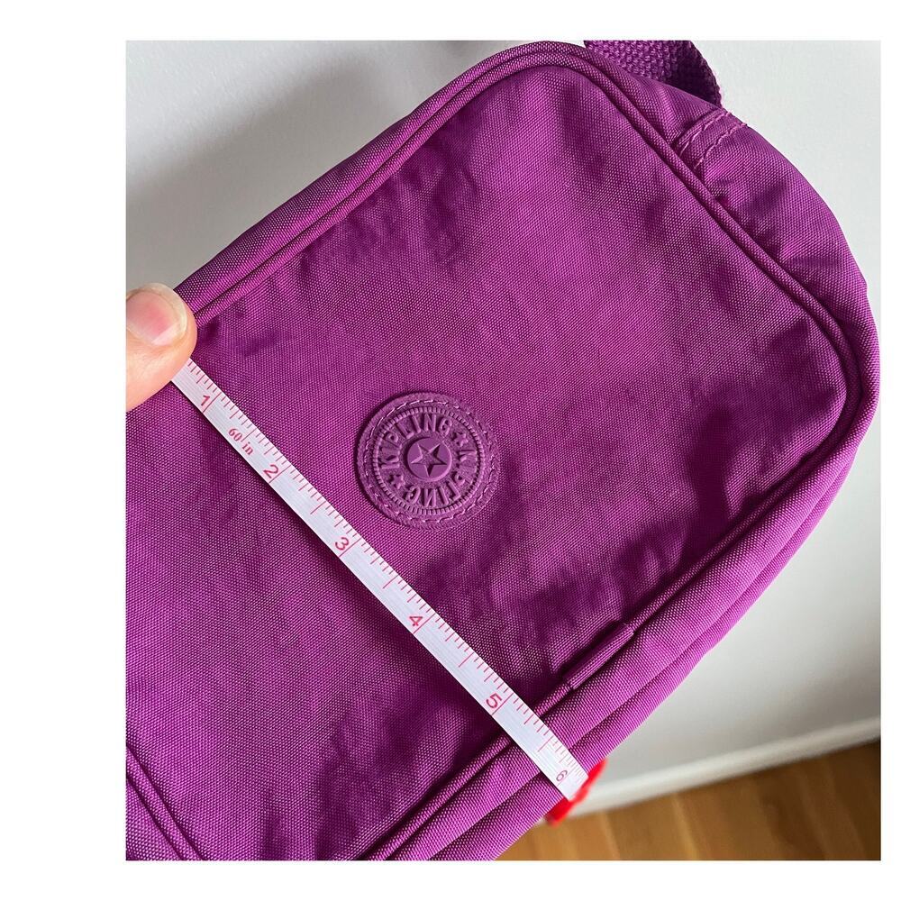Kipling Magenta Pink Nylon Crossbody Bag Mini Travel Purse Womens Going Out - Picture 4 of 10